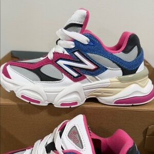 New Balance Kids' Sneakers in Pink, Blue, and White beybi